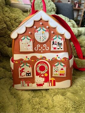 Loungefly Hello Kitty/Sanrio Christmas gingerbread house backpack